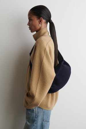 COS Femme Sac Bandoulière Swing - Daim Bag in Bleu