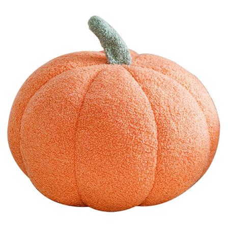 Halloween græskar pudedekoration, græskar plys pude fleece fyldt græskar dekoration orange orange 13.7*11.8in