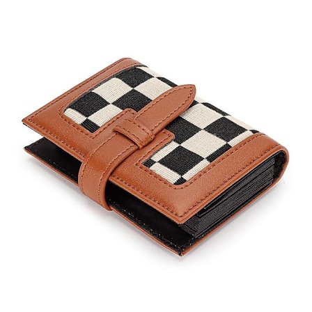 Skakbræt kortholder taske Damepung Multi kortposition, brun