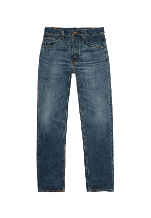 Nudie Jeans Steady Eddie II Muted Tracks Herr Blå W33/L32