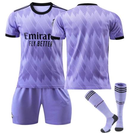 Uusi kausi 2022-2023 Real Madrid Jalkapallo Jersey -jalkapallopuvut VINI JR. 20 lasta 26 (140-150 cm) Numeroimatonta lasta 22 (120-130 cm)