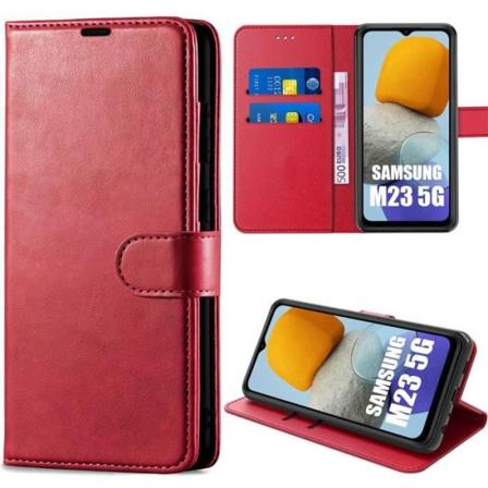 Etui til Samsung Galaxy M23 5G Magnetisk lukning Elegant lædereffekt Rød