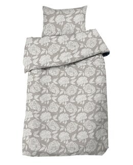 Sengetøj satin Peony blomster 2-delt Hør