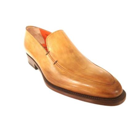 Santoni Moccasin Schoenen paraded anti -diced hand done hand , Bruin , Heren , Maat: 40 EU