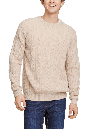 Lindbergh Lambswool raglan Knit Stickat Herr Brun L