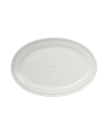 Lexington Porselen, ovalt fat, hvit/beige