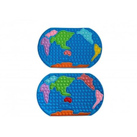 38cm Xxl Fidget Toy Stor Pop It Leksak Stress Relax Världskarta Multifärg One Size