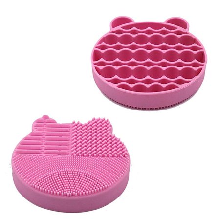 Praktiskt Silikon Borste för Sminkborst Rengöring