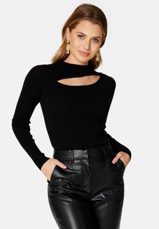 BUBBLEROOM Salma cut out top Black Klær