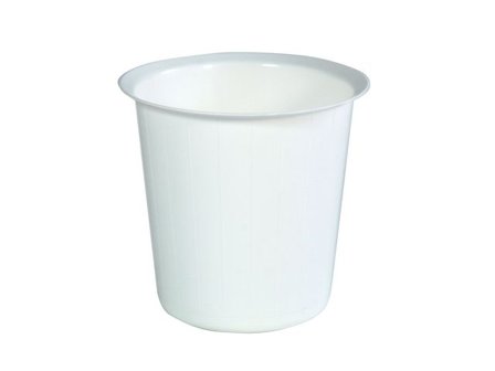 Papperskorg, polypropylen, 22 l, 365 x 350 mm, vit - Lyreco - Kontorsmaterial - Till skrivbordet - Papperskorgar