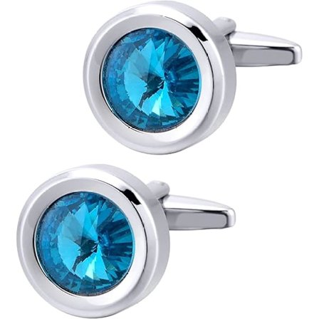 Runde Diamantslebne Krystal Manchetknapper til Mænd, Fransk Manchet Skjorte, Unisex Manchetknapper til Forretningsbryllup Smoking