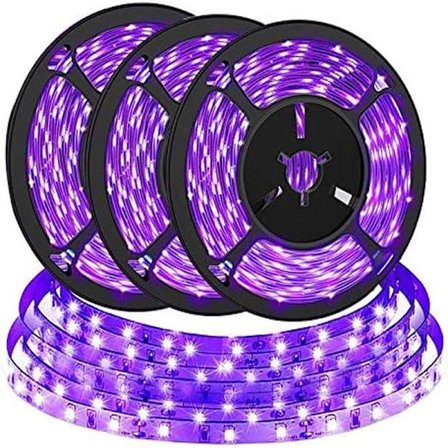BRTLX UV LED Ljusslinga 6M, UV Svart Ljus LED Ljusslinga, DC5V USB
