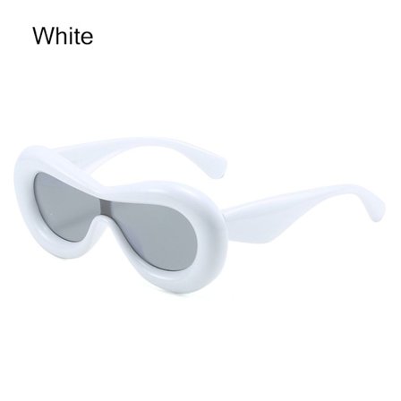 Y2K Solglasögon Red Lip Shape VIT