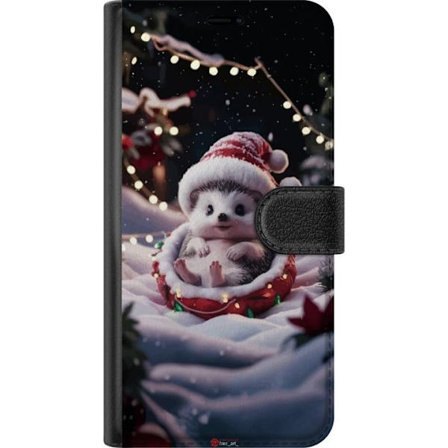 Yhteensopiva Lompakkokotelo Samsung Galaxy A36 Söpö joulu siili joulupukki hattu talvi valot kodikas joulu suloinen siili juhlava lumi kuvaileva loma