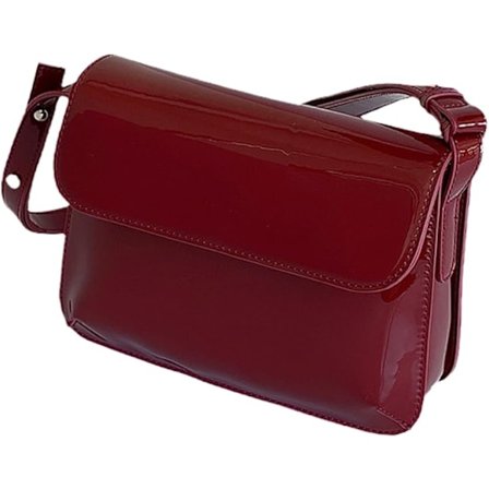 Kvinde Taske Laklæder Pung Rød Tilbehør Rød Crossbody Taske Tilbehør Clean Girl Æstetik(rød)