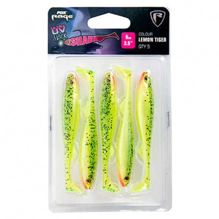 Fox Rage Slick Shad Ultra UV 7 cm / 2.75'' Lemontiger 5-pack