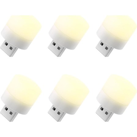 Mini USB nattlampa, kompakt LED-lampa, bärbar belysning, Ambie