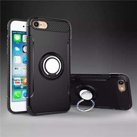 Iphone 7/8 hybrid armor skal magnetic case svart