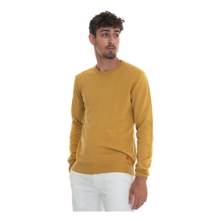 Peuterey, Exmoor Round-neck pullover Exmoor 04-Peu 3638-99011919 Geel, Heren, Maat:2XL,Cotton,Patches