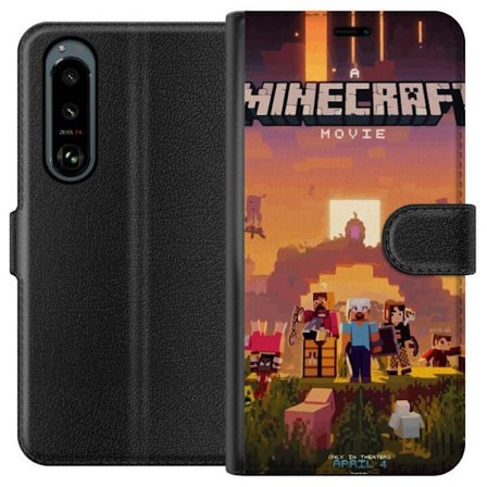 Kompatibelt Plånboksfodral till Sony Sony Xperia 5 III Minecraft Pixel-spel Bygg Block