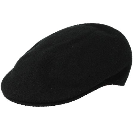 Kangol - Preto flatcap Boné - Bemuda Black Flat Cap @ Hatstore