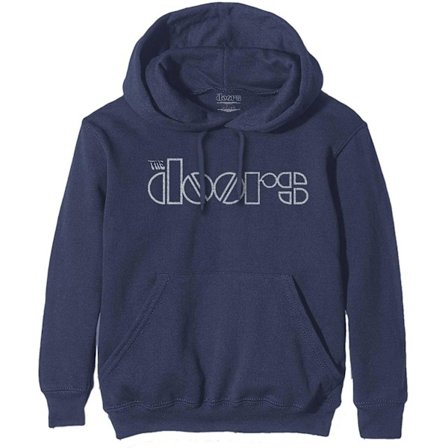 The Doors Unisex Vuxen Logo Pullover Hoodie XL Marinblå