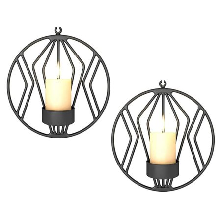 Vegglysestake for vegg, for små søylelys, metall