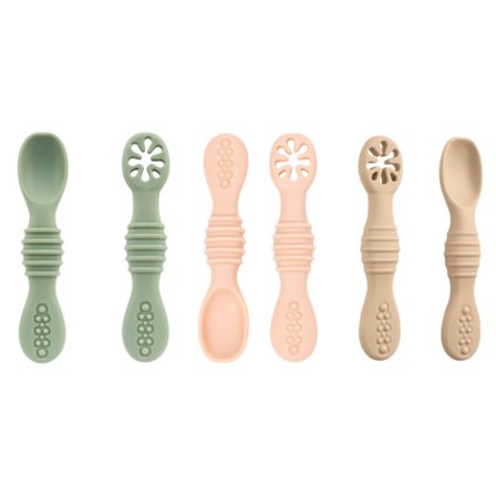 3 kpl vauvan silikonriisi- ja keittolusikat, pehmeät päät CDQ