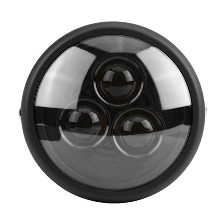 6,5 tommers motorsykkel LED-frontlyspære kaldt hvitt lys universell 3 lampeperler