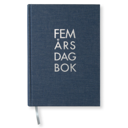 Paperstyle 5-årsdagbok A5 Dark Denim