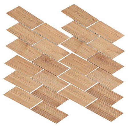 48 stk. Miniatyrgulv i bambus til miniatyrhus