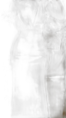 Champagnefärgad långklänning med v-ringning