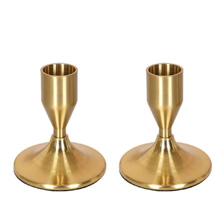 Kultaiset kynttilänjalat, 2 kpl - Koristeelliset kartiokynttilät kynttilänjaloille - Kynttilänjalka - Kynttilänjalat kartiokynttilöille - Modernit 