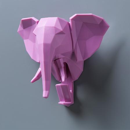 Elegant Dyrehoved Hjort Pink Harpiks Tegnefilm Krog Smykker Nøgle Tørklæde Taske Bøjle Kåber Tøj Bøjle pink