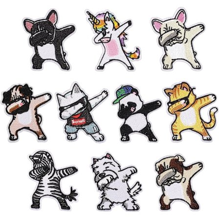 10 st Stryk-på-lapp, Hund Stryk-på-lapp Sy-på-lapp Applikation för