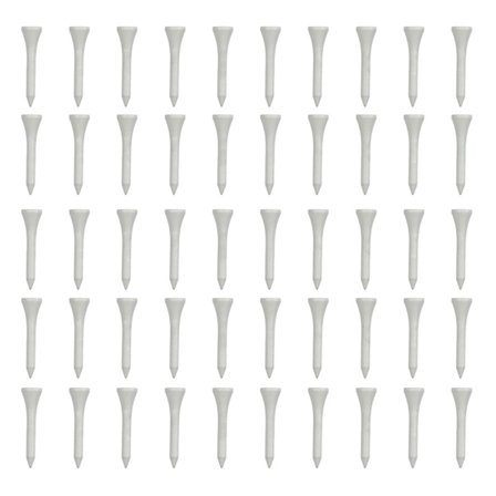 50 stk. Ahorn Træ Golf Tee Holder Hvid Lang Bold Base Sæt Kit 42mm 1.65in