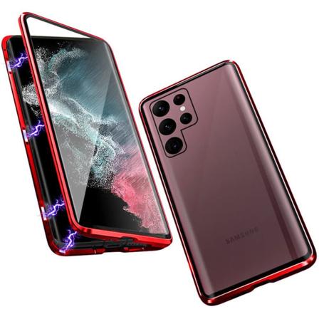 Suojaava magneettinen kaksoiskuori - Samsung Galaxy S23 Ultra Röd