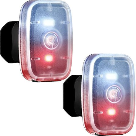 Turvallinen LED-valo USB-ladattava juoksuvalo, kiinnitettävä, vilkkuvalo 5 valaistustilalla