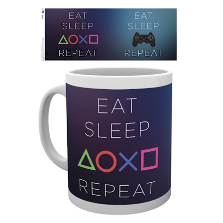 Playstation - Eat Sleep Repeat - Mugg