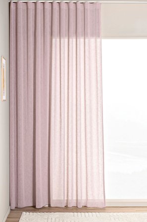 Hasta - Gardin Ekstra bred Malva - Rosa - Gardinfag med rynkebånd - 280 - Fra Homeroom