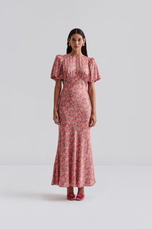 Malina - Freja maxi dress - 38 - Pink Ditsy