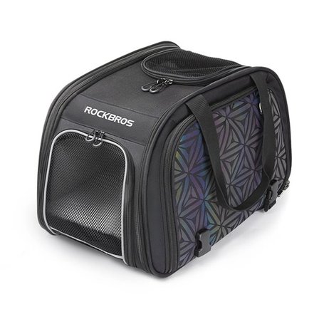 Rockbros 30140028001 transportcykeltaske til katte og hunde - sort