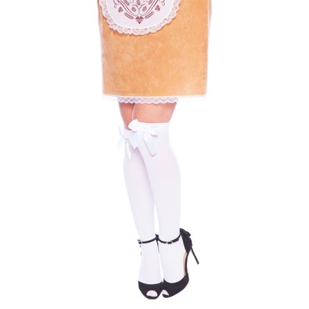 Hvide Knæstrømper med Sløjfe Oktoberfest