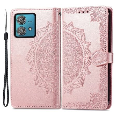 Mandala Motorola Edge 40 Neo læderetui - Rødguld