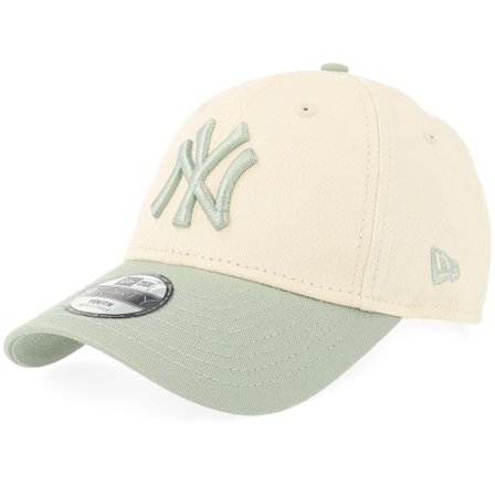 New Era - MLB Beige adjustable Keps - Kids New York Yankees League Essential 9FORTY Light Terracotta/Evergreen Adjustable @ Hatstore