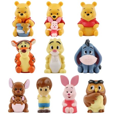 10 kpl Disney Winnie the Pooh Eeyore Anime Hahmot lelu