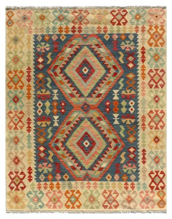 Hand Woven Kilim Afghan Old Style Rug 151X199