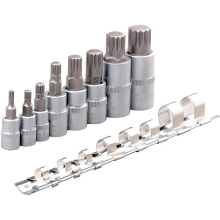 1/4" 3/8" 1/2" Torx Bits Sockel Set Adapter Insex för Nyckel Spline Bits Universal för huvud För Momentnyckel Ratchet Socke
