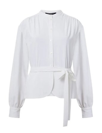 Arezzo Ls Waist Tie Shirt White French Connection