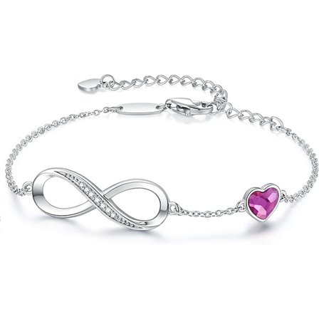 Violte SECRET Naisten 925 Sterlinghopea Äärettömyysrannekoru, Nainen